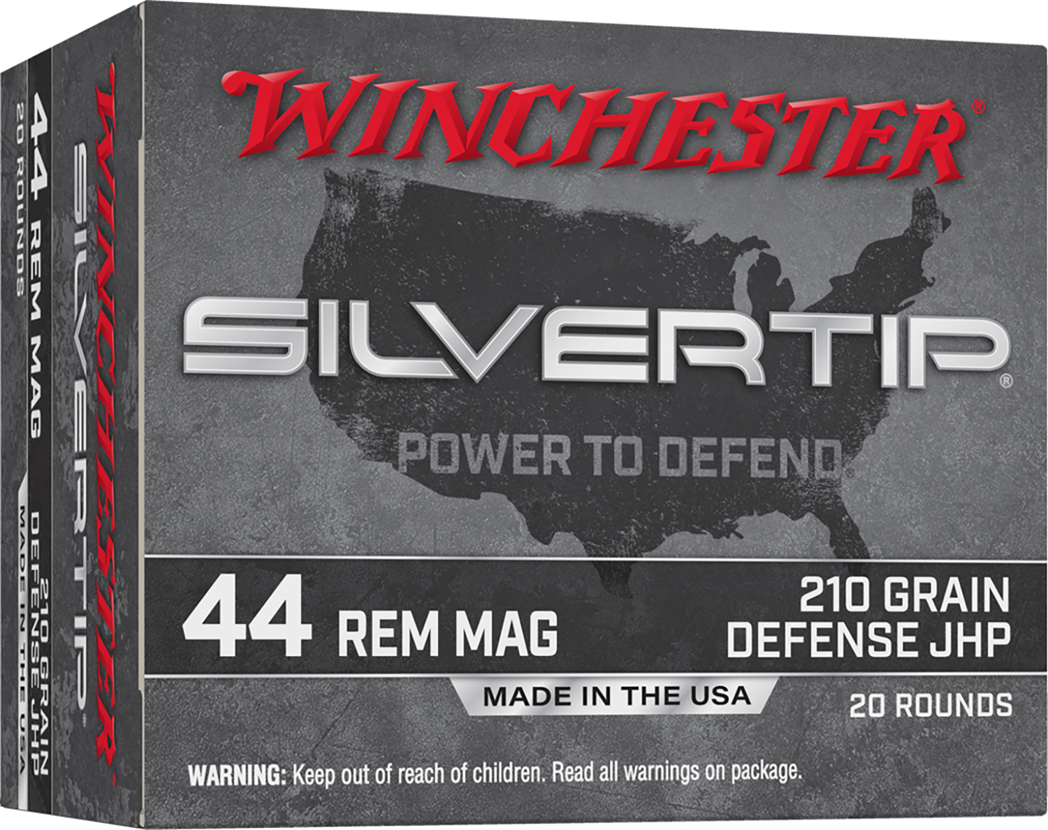 Winchester Ammo W44MST Silvertip  44RemMag 210gr Jacketed Hollow Point 20 Per Box/10 Case