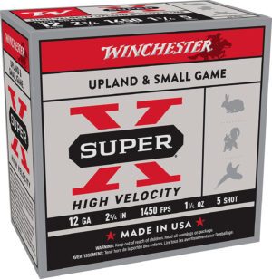 Winchester Ammo X12HV5 Super X High Velocity 12Gauge 2.75" 1 1/4oz 5Shot 25 Per Box/10 Case