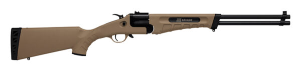 Savage Arms 23004 42 Takedown Full Size 22 LR/410 Gauge 1rd 20" Black Satin Sporter Barrel, Flat Dark Earth Carbon Steel Receiver, Flat Dark Earth Fixed Synthetic Stock, Ambidextrous