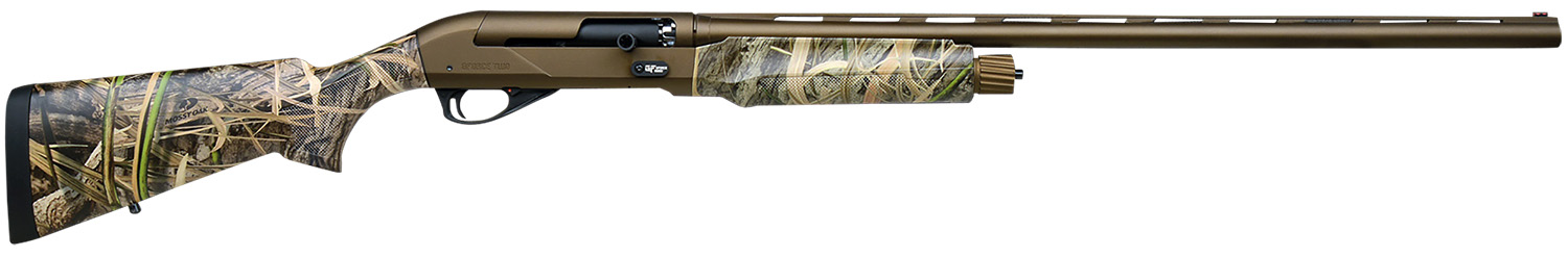 Gforce Arms GFTWO1228MO2 Two  12 Gauge Semi-Auto 3" 28" Bronze Cerakote Vent Rib Barrel, Bronze Cerakote Receiver, Adj Shim Mossy Oak Habitat Synthetic Stock