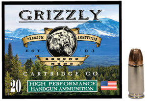 Grizzly Ammo GC9MM2   9mm 124gr Jacketed Hollow Point 20 Per Box/10 Case