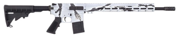 Great Lakes Firearms GL15223PSNO AR-15  223 Wylde 30+1 16" Black Nitride Threaded Barrel, Pursuit Snow Cerakote Aluminum Receiver w/Picatinny Rail, M-LOK Handguard, Black Polymer Stock, Mil-Spec Grip