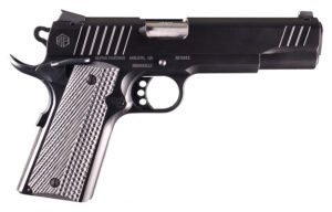 Alpha Foxtrot AA01X1END-PDBK10-GGC AF1911 Enhanced Full Size 9mm Luger 10+1 5" Black QPQ Stainless Steel Serrated Slide, Black QPQ Stainless Steel Frame w/Beavertail Checkered Polymer Grip