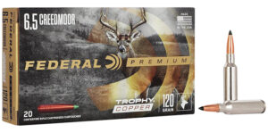 Federal P65CRDTC1 Premium  6.5Creedmoor 120gr Trophy Copper 20 Per Box/10 Case