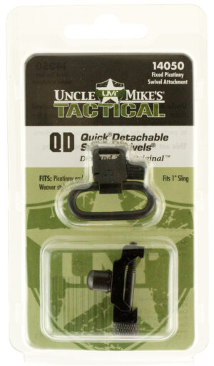 Uncle Mike's 14050 Super Swivel  Quick Detach w/Fixed Picatinny Swivel Attachment Blued 1" Loop