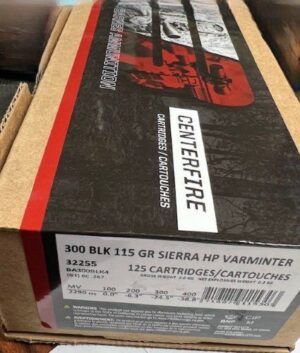 BARNES 300 AAC 115GR JHP - VARMINTER 20RD 10BX/CS