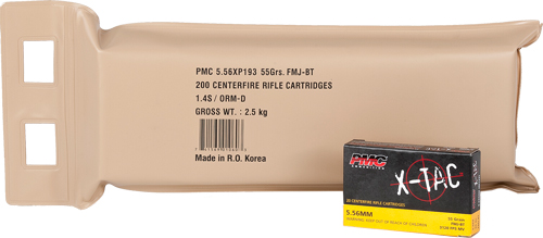 PMC 5.56X 55GR FMJ-BT 200RD - BATTLE PACK 5BP/CA