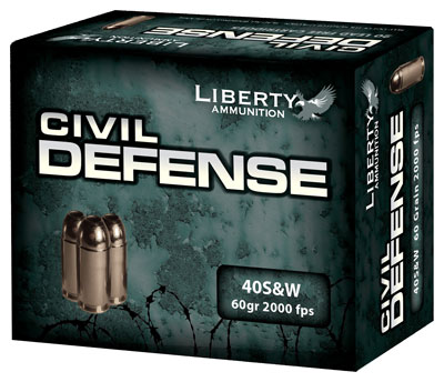 LIBERTY CIVIL DEFENSE - 40 SW 60GR HP 20RD 10BX/CS