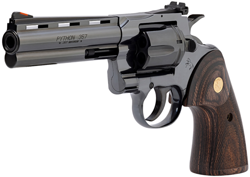 COLT PYTHON 357MAG 5" 6RD - BLUED WALNUT GOLD MEDALLION