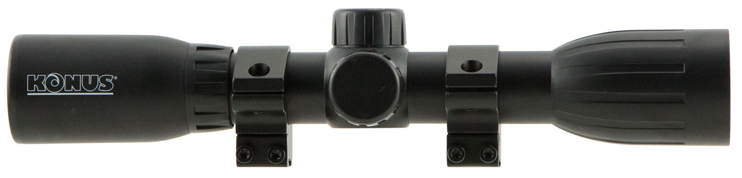 Konus 7350 KonusFire Matte Black 4x32mm 1" Tube 30/30 Reticle Includes Mounting Rings