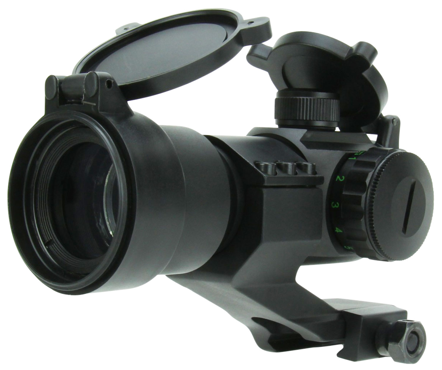 TacFire RD004 1x30 Dual Illuminated Red/Green Dot Sight Black Anodized 1 x 30 mm 2 MOA Dot