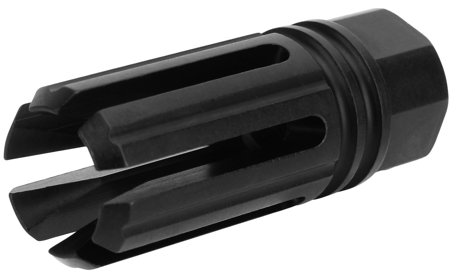 TacFire MZ1005N 6 Prong Flash Hider Black Nitride Steel with 1/2"-28 tpi Threads & 2.22" OAL for 5.56x45mm NATO AR-Platform