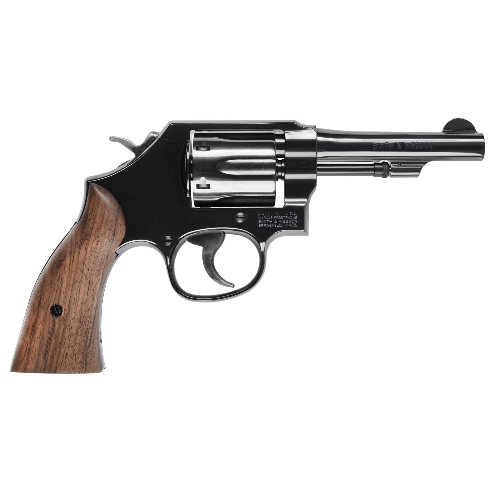SMITH & WESSON MODEL 10 38SPL REVOLVER 4" BLACK/WOOD NO LOCK 6RD CA COMPLIANT - Image 2