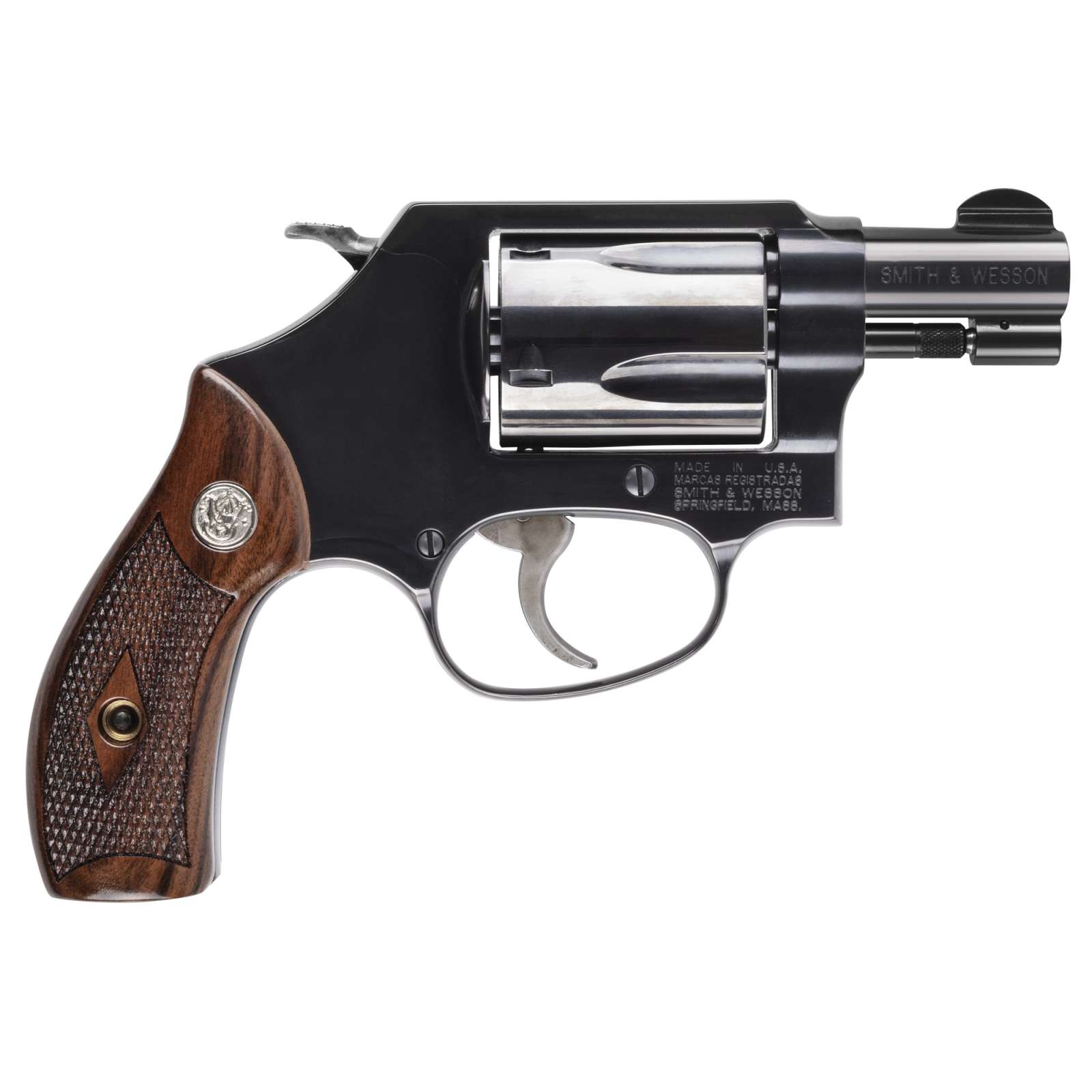 SMITH & WESSON MODEL 36 38SPL REVOLVER 1.88" BLACK/WOOD NO LOCK 5RD CA COMPLIANT - Image 2