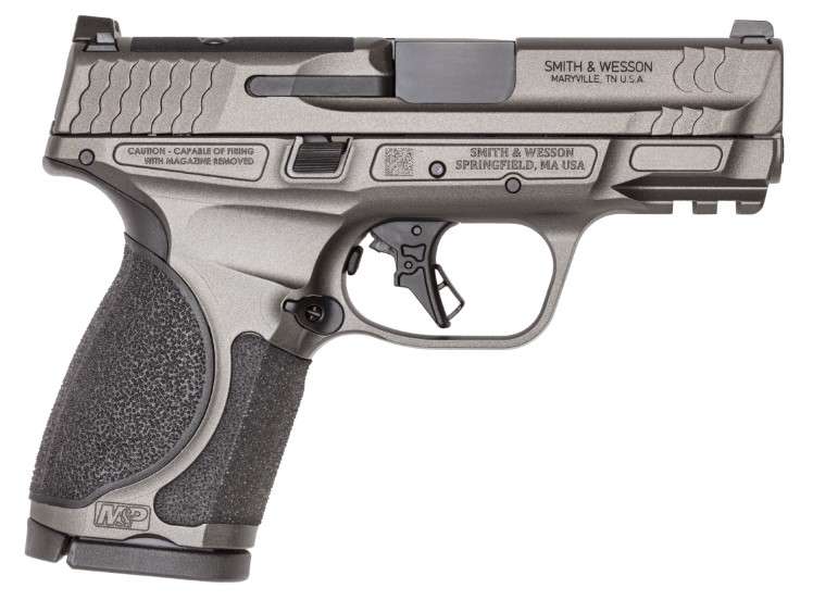 SMITH & WESSON M&P 9 M2.0 METAL COMPACT 9MM PISTOL 3.6" O.R. GRAY NMS 2-15RD MAGAZINES