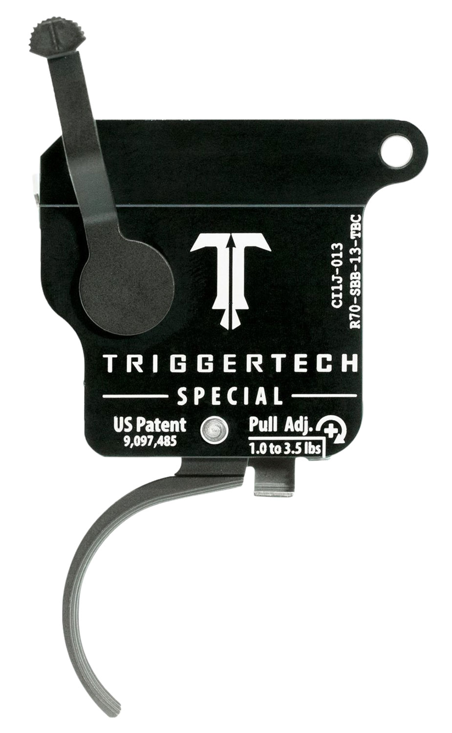 TriggerTech R70SBB13TBC Special Single-Stage Traditional Curved Trigger with 1-3.50 lbs Draw Weight for Remington 700 Right