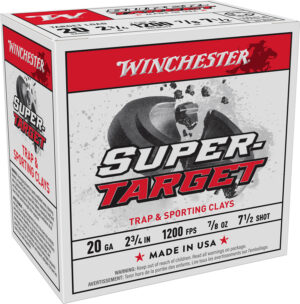 Winchester Ammo TRGT207 Super-Target  20Gauge 2.75" 7/8oz 7.5Shot 25 Per Box/10 Case