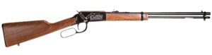 Rossi RL22W201WDEN19 Rio Bravo  Full Size, Lever Action 22 WMR 12+1, 20" Polished Black Steel Barrel, Polished Black w/July 4 Eagle Engraving Steel Receiver, German Fixed Beechwood Stock, Right Hand