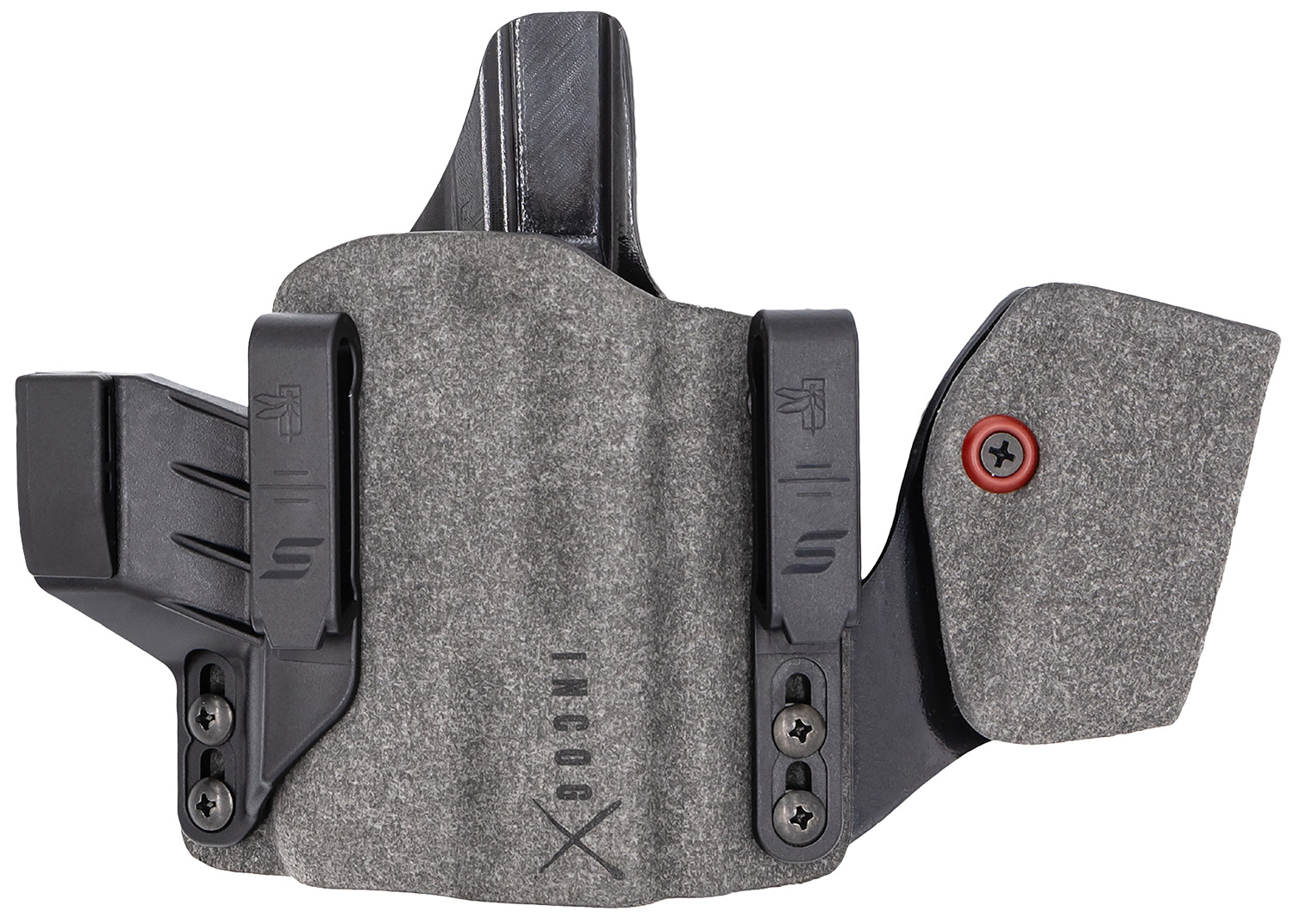 Safariland INCOG0835A0CX261MC IncogX w/Mag Caddy IWB Black/Gray Boltaron Belt Clip Fits Glock 17/19 Right Hand