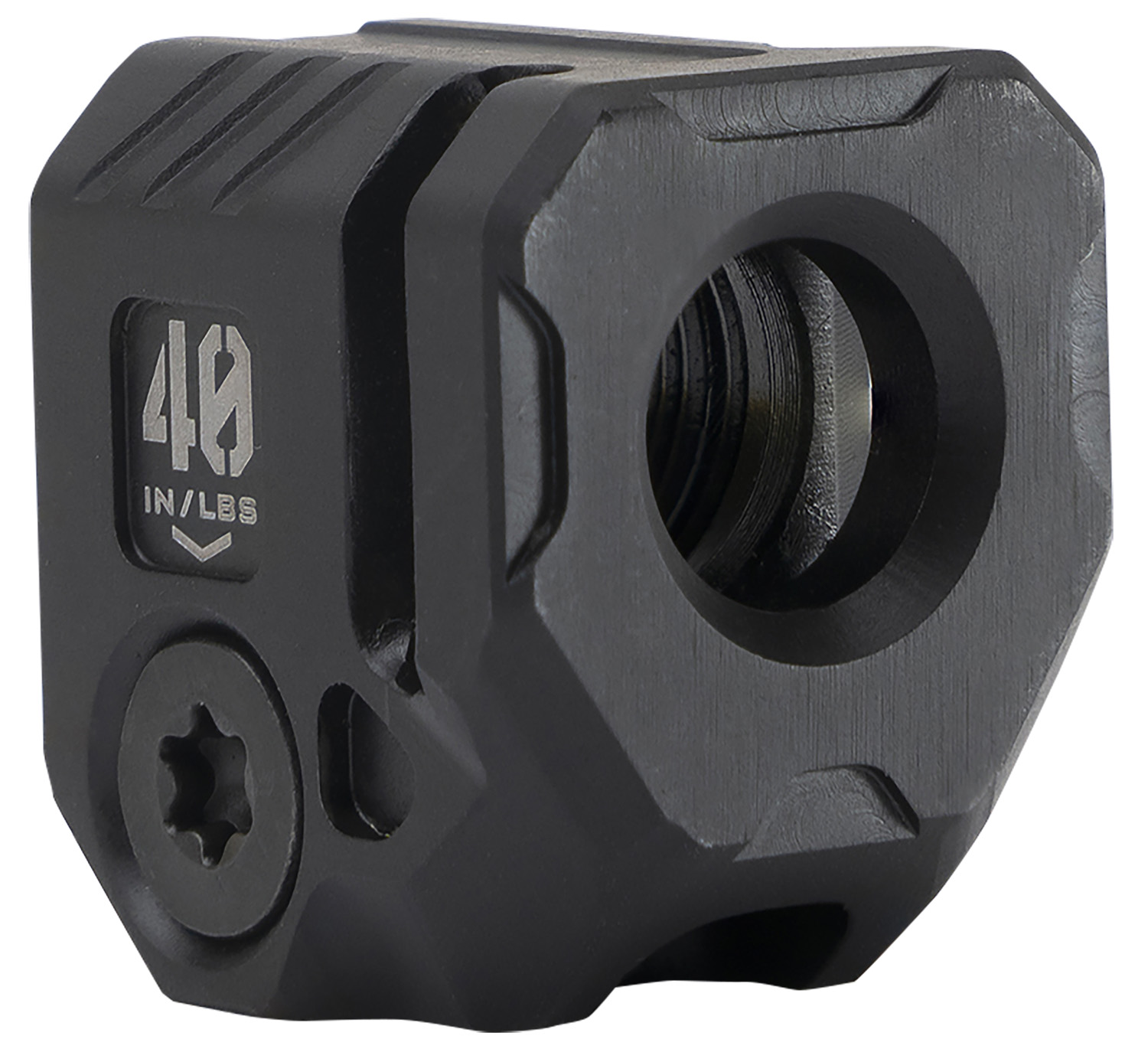 Strike Industries MCQUAD Micro Threaded Compensator Black Steel 0.89" OAL Compatible w/ 9mm/357 SIG