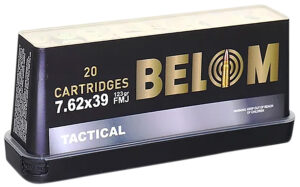 BELOM Ammo  Tactical  7.62x39mm 123gr Full Metal Jacket 20 Per Box/24 Case