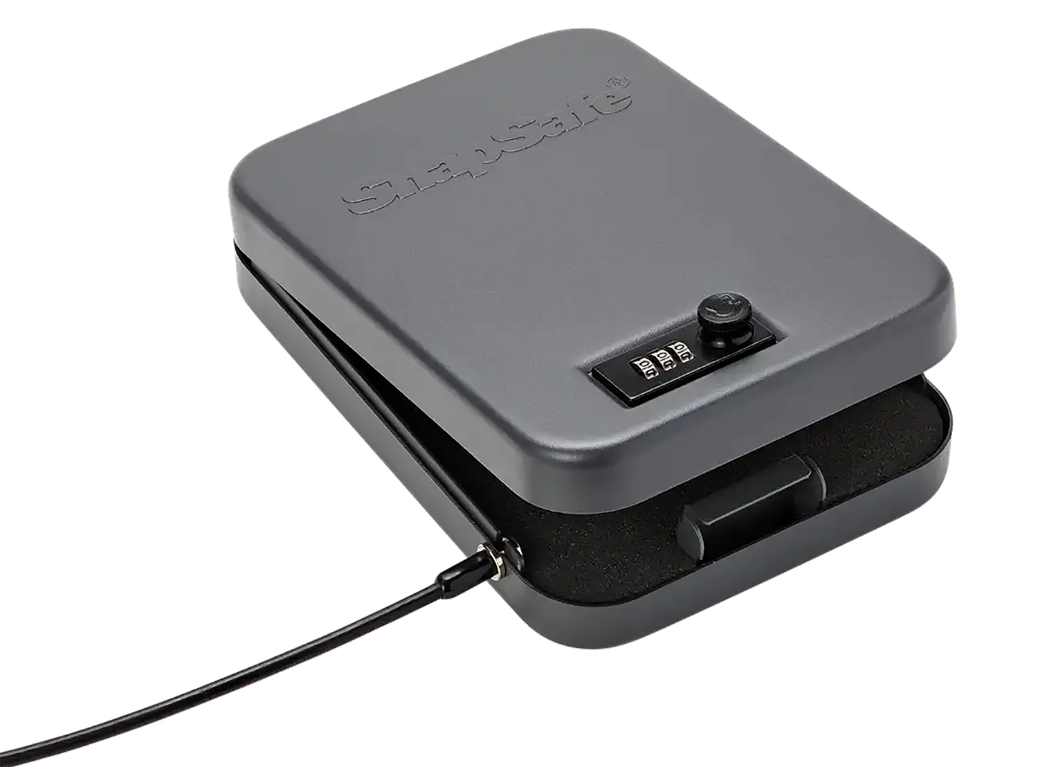 SnapSafe 75240 Lock Box XL Combination/Key Entry Black Steel 10" W x 7" H x 2" D