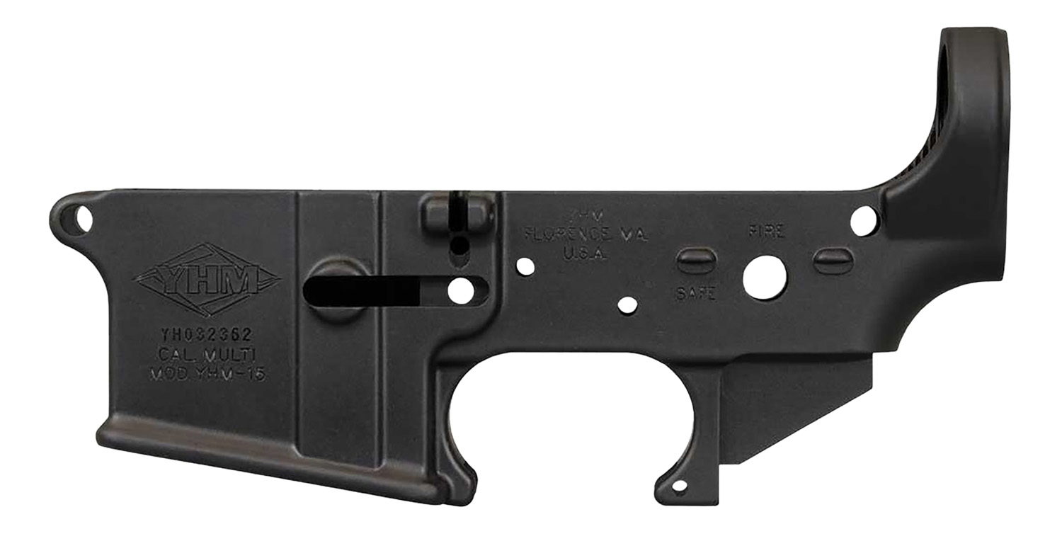 Yankee Hill 125 Stripped Lower Receiver 5.56x45mm NATO 7075-T6 Aluminum Black Anodized for AR-15