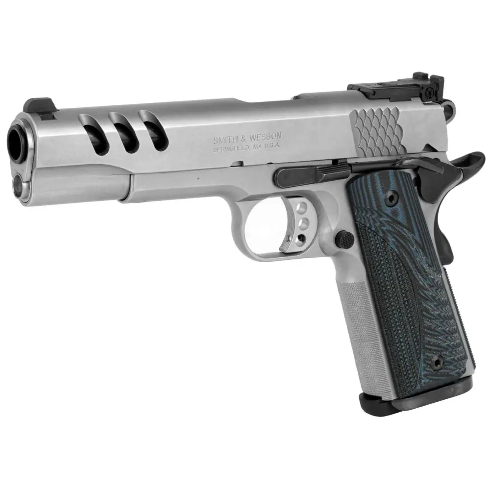 SMITH & WESSON PC1911 S/S 45 PSTL 5" 8RD SAO GLS BEAD - Image 2