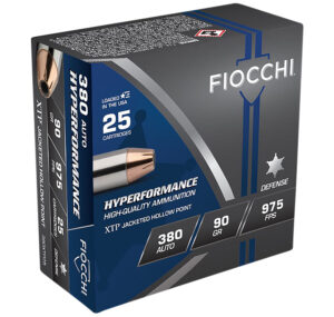 Fiocchi 380XTP25 Hyperformance  380ACP 90gr Hornady XTP Hollow Point 25 Per Box/20 Case