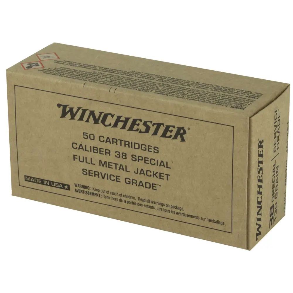 WINCHESTER SRVCE GRADE 38SPL 130G FMJ 50RD BX - Image 2