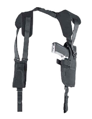 Uncle Mike's 75021 Pro-Pak Vertical Shoulder Holster Shoulder Size 02 Black Nylon Harness Fits S&W K/L & Similar Fits 4" Barrel Right Hand