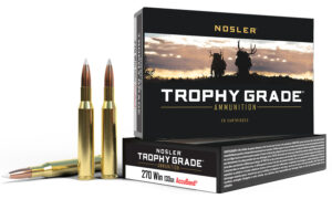 Nosler 60025 Trophy Grade  270Win 130gr Nosler AccuBond 20 Per Box/10 Case
