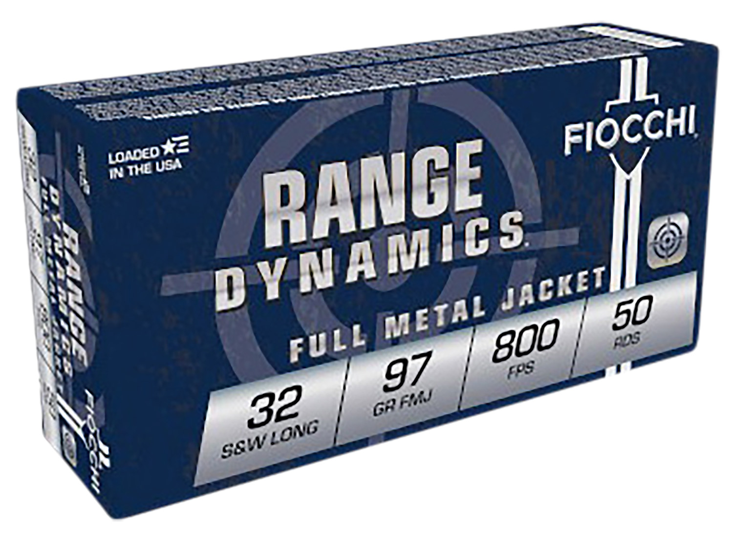 Fiocchi 32SWLA Range Dynamics 32S&WLong 97gr Full Metal Jacket 50 Per Box/20 Case