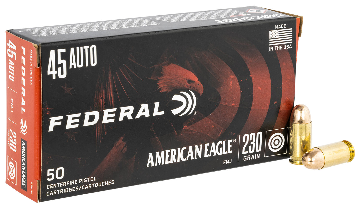 Federal AE45A American Eagle Handgun 45ACP 230gr Full Metal Jacket 50 Per Box/20 Case