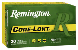Remington Ammunition 27844 Core-Lokt  308Win 180gr Soft Point Core-Lokt 20 Per Box/10 Case