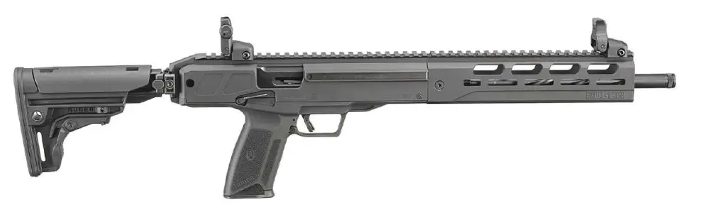 RUGER LC CARBINE CAP COMPLIANT 5.7X28 16.25" 10RD 1/2X28, ADJ STOCK