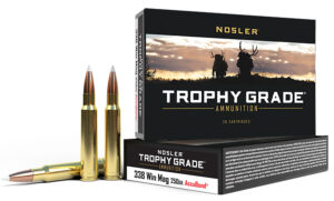 Nosler 60086 Trophy Grade  338WinMag 250gr Nosler AccuBond 20 Per Box/10 Case