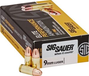 SIG AMMO 9MM 124GR FMJ 50RD - 10BX/CS