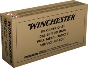 WINCHESTER SERVICE GRADE 40 SW - 165GR FMJ-RN 50RD 10BX/CS
