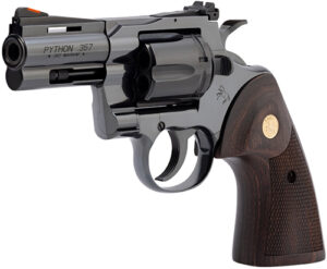 COLT PYTHON 357MAG 3" 6RD - BLUED WALNUT GOLD MEDALLION