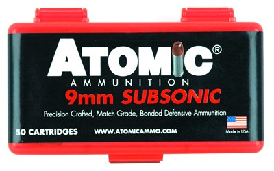 ATOMIC 9MM LUGER 147GR - SUBSONIC JHP 50RD 10BX/CS - Image 5