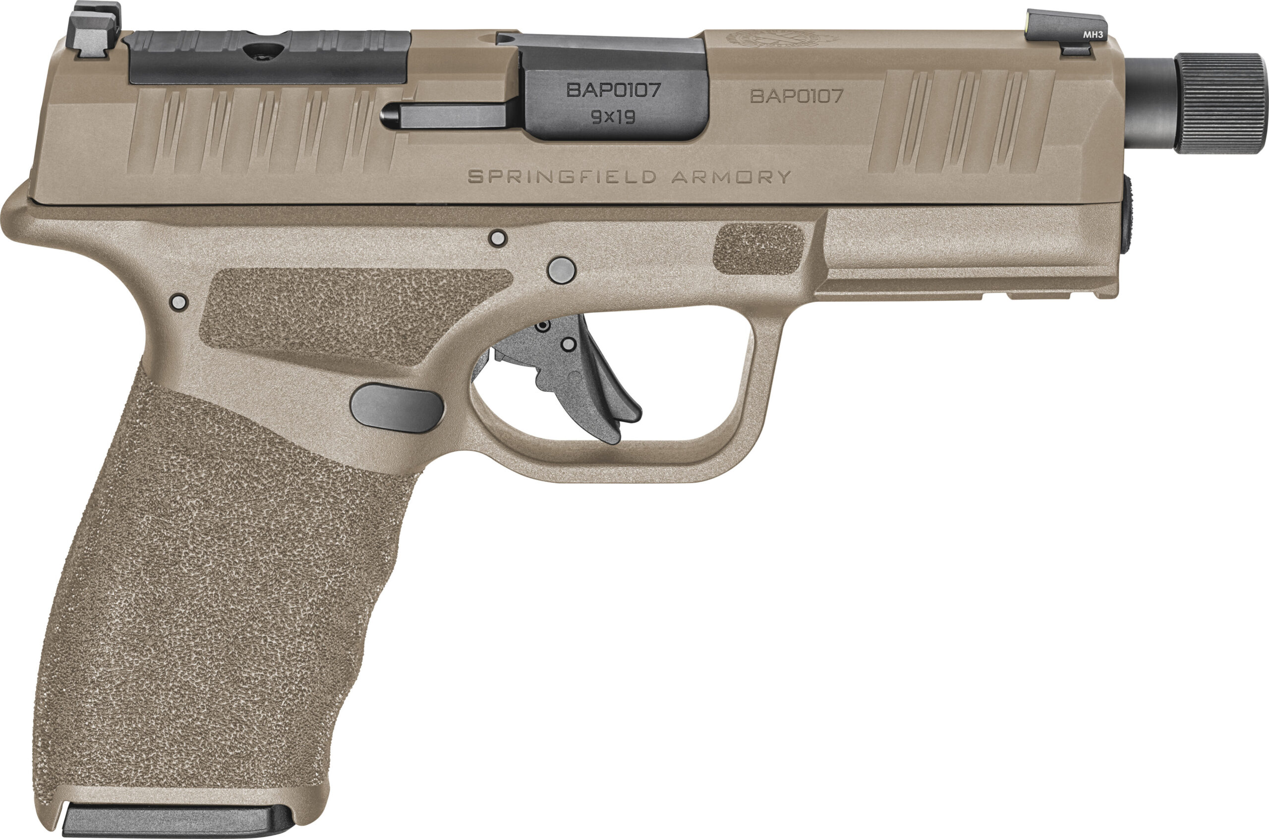 SPRINGFIELD ARMORY HELLCAT PRO COMPACT OSP THREAD 9MM FDE 1-15RD, 1-17RD