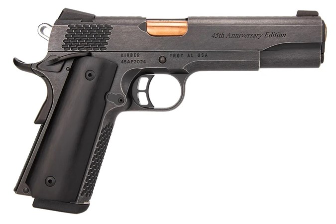KIMBER 45TH ANNIVERSARY 1911 45ACP 5" BLK DISTRESSED 2-8RD MAGS