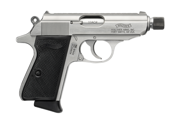 WALTHER PPK SD THREADED STAINLESS 32ACP PSTL 8RD