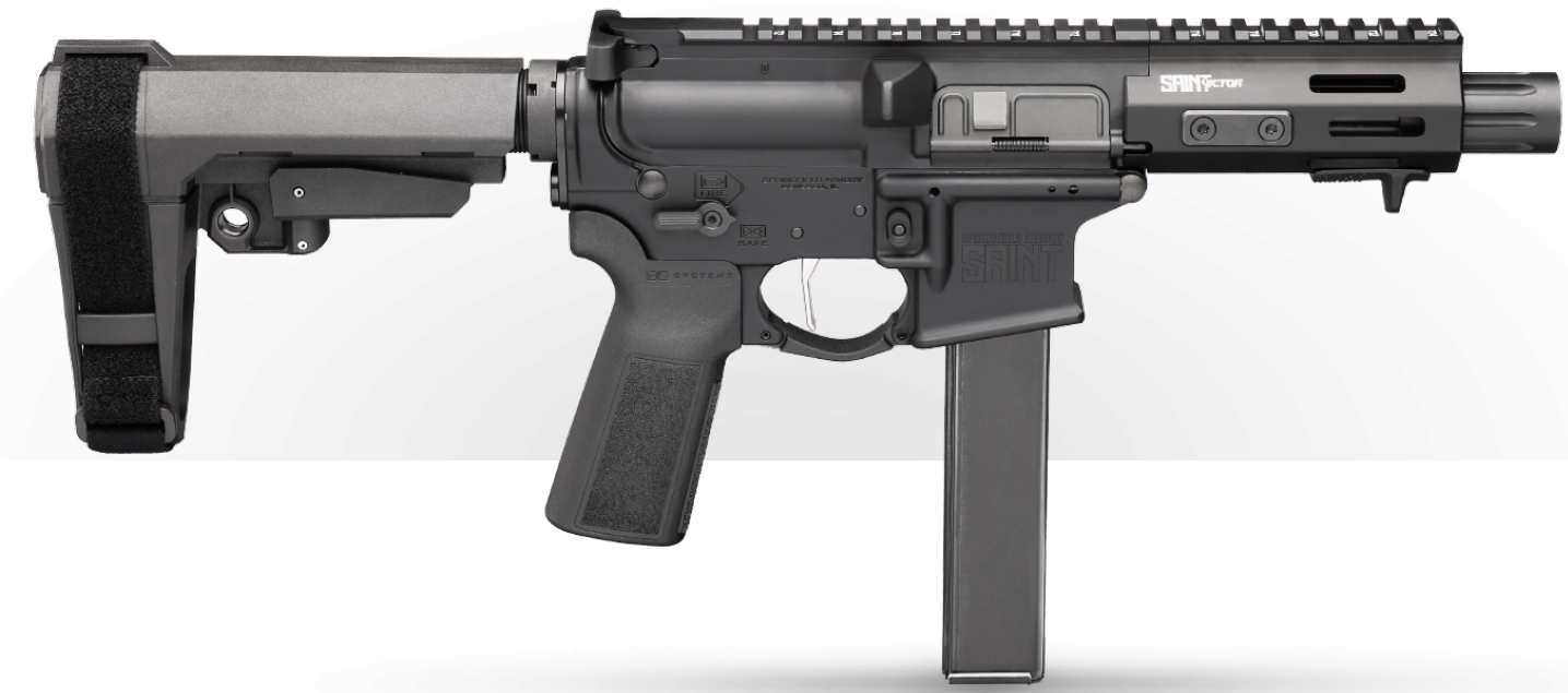 SPRINGFIELD ARMORY SAINT VICTOR 9MM PISTOL 5.5" BBL BLACK BRACE 1-32RD MAG