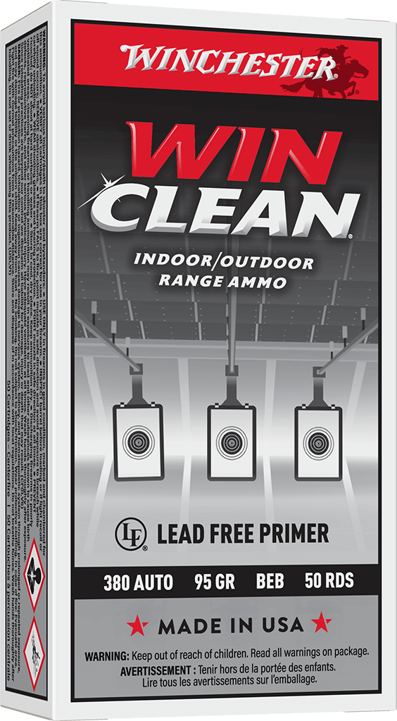 WINCHESTER SUPER X WINCLEAN TRGT 380ACP 95G FMJ 50RD BX 500RD CASE