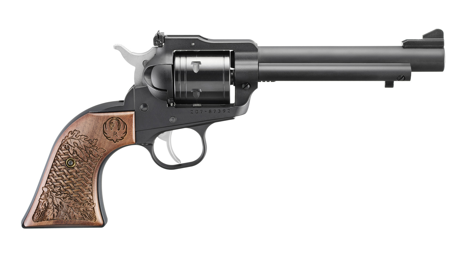 RUGER COLLECTORS SERIES SUPER WRANGLER 22LR/WMR REVOLVER 5.5" ENGRAVED WALNUT GRIP 6RD