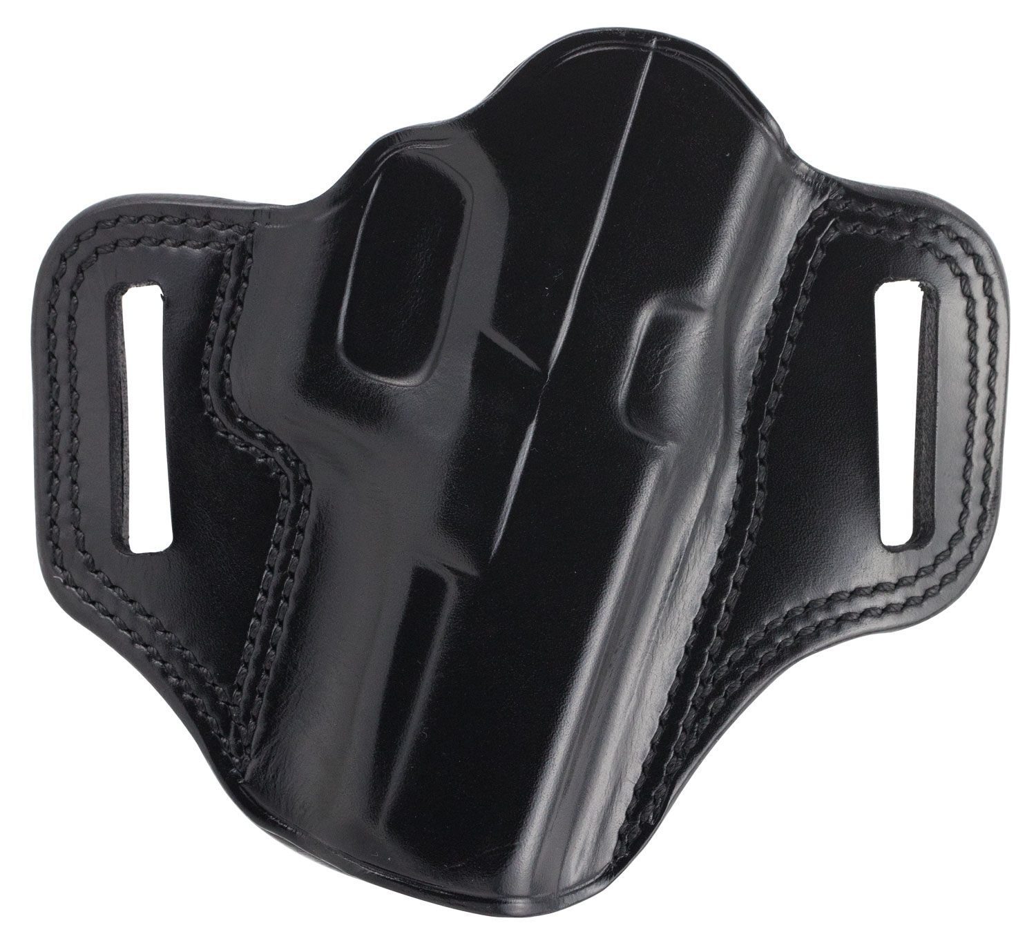 Galco CM228B Combat Master OWB Black Leather Belt Slide Compatible w/Glock 20/21/37, Belt 1.75" Wide Right Hand