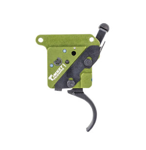Timney Triggers 510V2 Elite Hunter  Curved Trigger with 3 lbs Draw Weight & Black/Green Finish for Remington 700 Right
