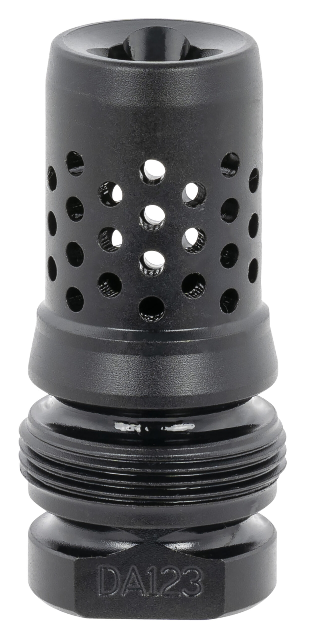 Dead Air DA123 Xeno Muzzle Brake Black Nitride 4140 Steel with 1/2"-28 tpi Threads